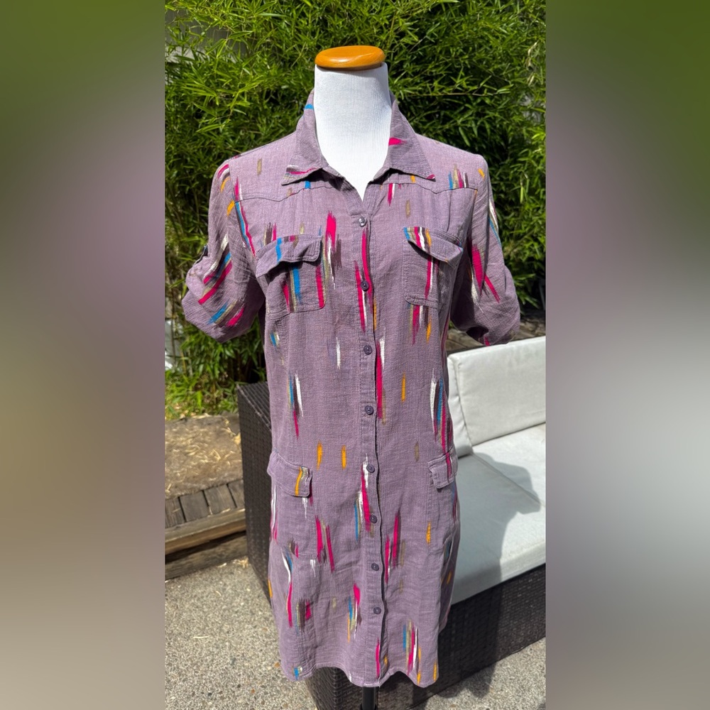 Charlotte Ronson I Heart Ronson Multicolor Button-Up Day Dress